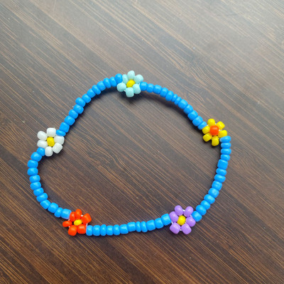 Brățară cu farmec floral cu perle de imitație drăguță Bijuterii lucrate manual Pulseira Brățară cu mărgele de mărgele coreeane boeme pentru femei și fete