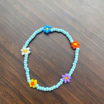 Brățară cu farmec floral cu perle de imitație drăguță Bijuterii lucrate manual Pulseira Brățară cu mărgele de mărgele coreeane boeme pentru femei și fete