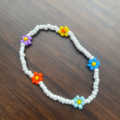 Brățară cu farmec floral cu perle de imitație drăguță Bijuterii lucrate manual Pulseira Brățară cu mărgele de mărgele coreeane boeme pentru femei și fete