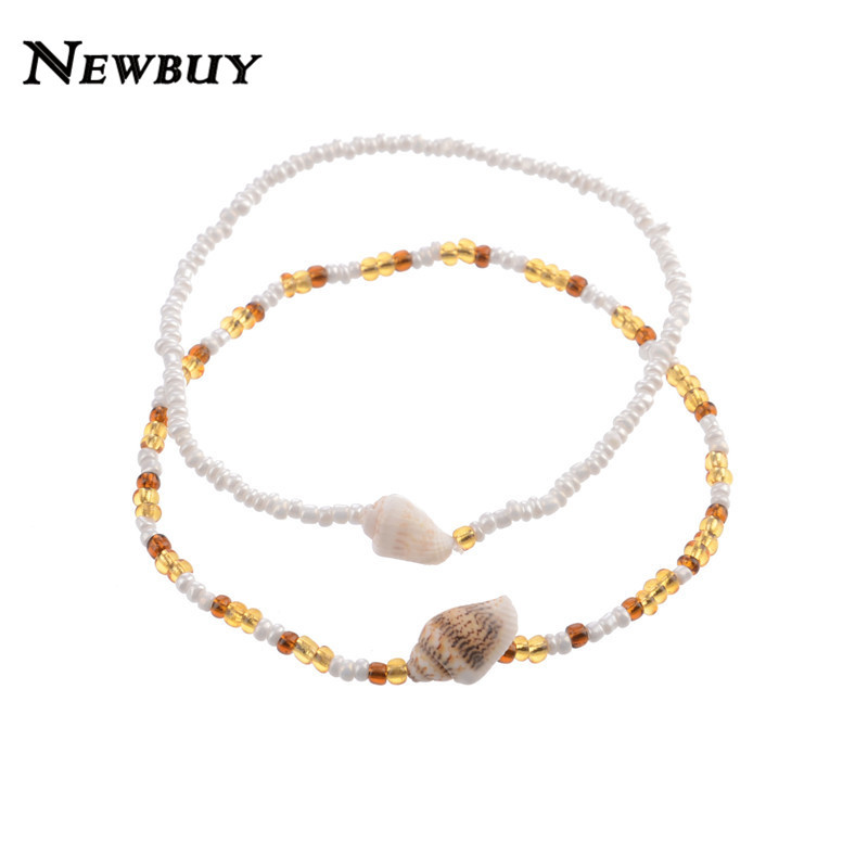 2021, noile glezne în stil boho, pentru femei, fete, la modă, margele de coajă naturale, brățară de gleznă, accesorii de bijuterii pentru plajă de vară