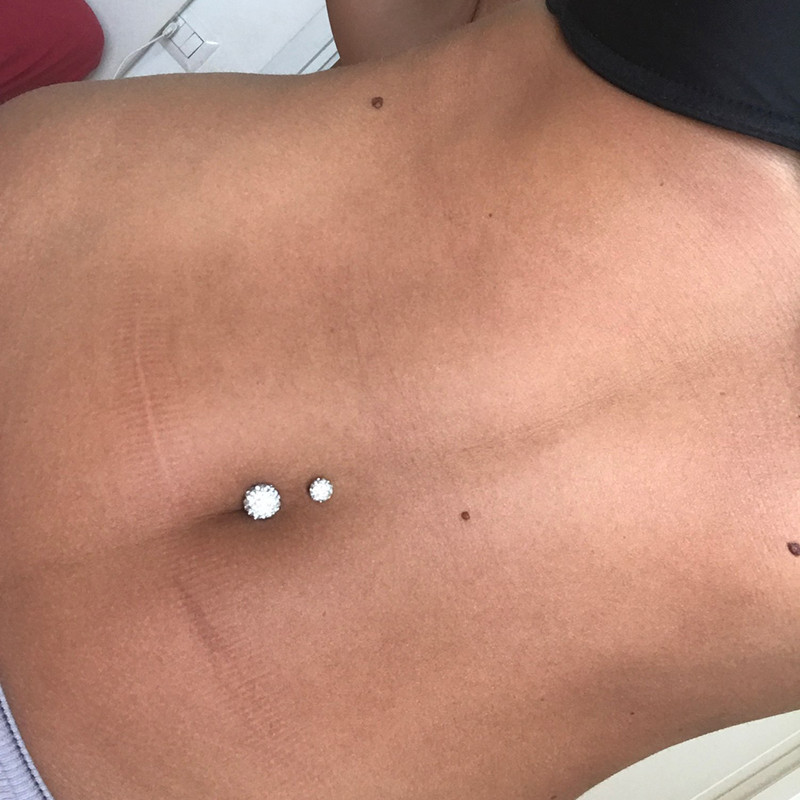 1 buc din oțel inoxidabil 316l Ferido Gem Piercing pentru buric, bile duble colorate de cristal epoxidic, inel pentru buric, bijuterii pentru corp 14 g