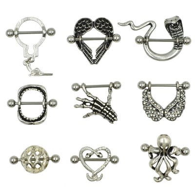 Bijuterii piercing inel pentru mamelon din oțel inoxidabil 14g