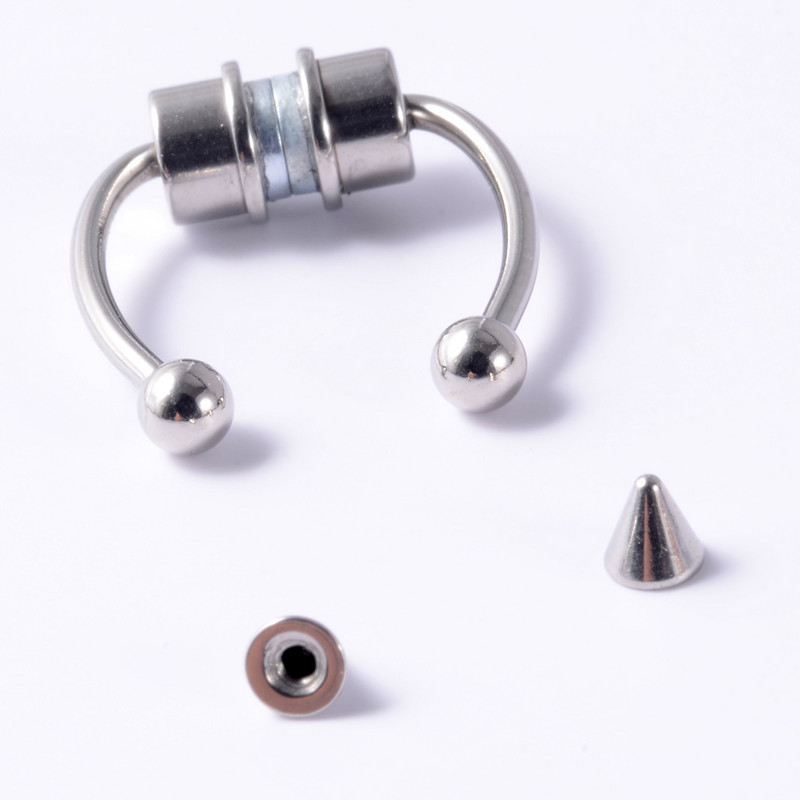 2021 Nou inel pentru nas reutilizabil aliaj magnetic fals inel pentru nas fals potcoave bijuterii cerc fără piercing pentru bar de petrecere