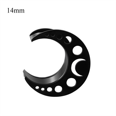 1 buc din oțel inoxidabil Hollow Moon șa rotundă tunel pentru urechi dopuri expansoare pentru targă instrumente pentru cercei piercing bijuterii pentru corp