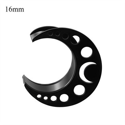 1 buc din oțel inoxidabil Hollow Moon șa rotundă tunel pentru urechi dopuri expansoare pentru targă instrumente pentru cercei piercing bijuterii pentru corp