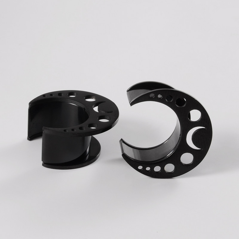 1 buc din oțel inoxidabil Hollow Moon șa rotundă tunel pentru urechi dopuri expansoare pentru targă instrumente pentru cercei piercing bijuterii pentru corp