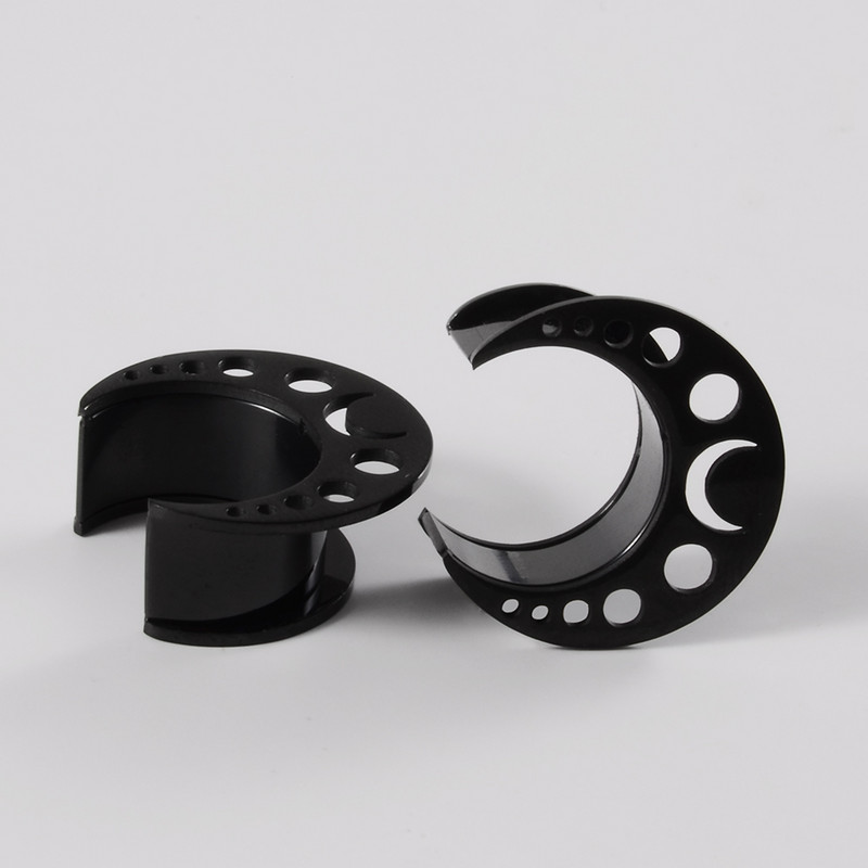 1 buc din oțel inoxidabil Hollow Moon șa rotundă tunel pentru urechi dopuri expansoare pentru targă instrumente pentru cercei piercing bijuterii pentru corp