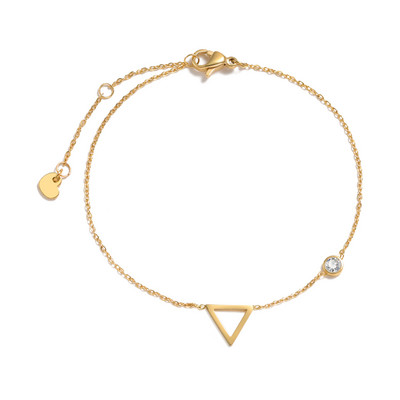 Ultra tanka križna narukvica od nehrđajućeg čelika s karikama u lancu Ženske narukvice s lančićima s podesivim slojevima naslaganih karika