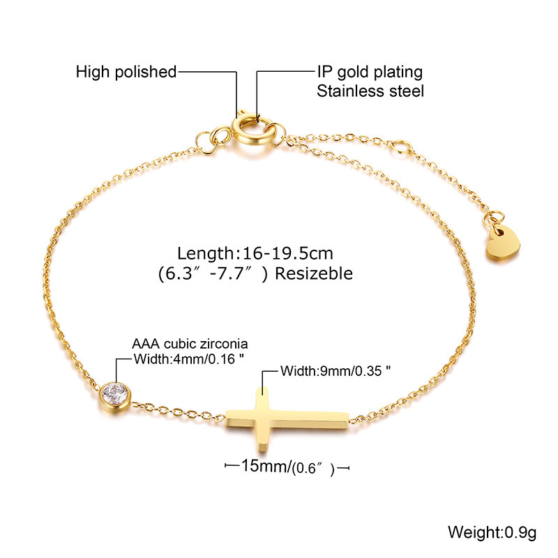 Ultra tanka križna narukvica od nehrđajućeg čelika s karikama u lancu Ženske narukvice s lančićima s podesivim slojevima naslaganih karika