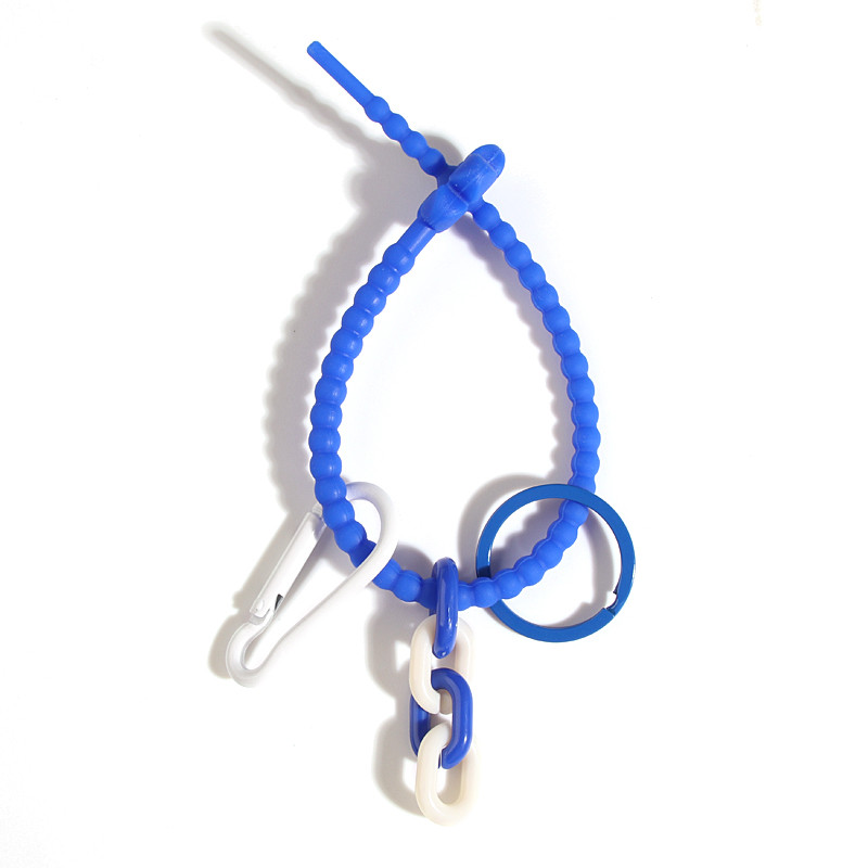 Drăguț macaron culoare silicon cravate geantă breloc curea rafinat lanț chei lanț cu legături chei pentru chei de mașină bijuterii cadouri