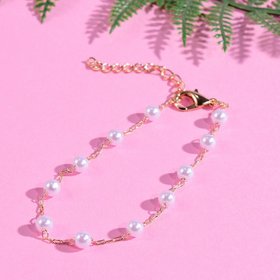 Brățară cu lanțuri de modă pe picior, la modă, cristal, perle, piatră, gleznele de inimă pentru femei, lanțuri de plajă boho de vară, bijuterii pentru picioare