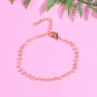 Brățară cu lanțuri de modă pe picior, la modă, cristal, perle, piatră, gleznele de inimă pentru femei, lanțuri de plajă boho de vară, bijuterii pentru picioare