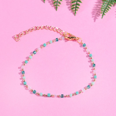 Brățară cu lanțuri de modă pe picior, la modă, cristal, perle, piatră, gleznele de inimă pentru femei, lanțuri de plajă boho de vară, bijuterii pentru picioare