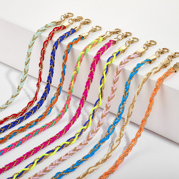 docona Bohemian Colorful Weave Anklect Set за жени Етнически многопластов материал за глезени на въжета Anklects Girls Party Jewelry Wholesale 9081