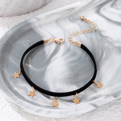 docona Set de glezne cu țesătură boemă colorată pentru femei, material etnic cu mai multe straturi, frânghie, glezne, bijuterii de petrecere pentru fete, comerț cu ridicata 9081