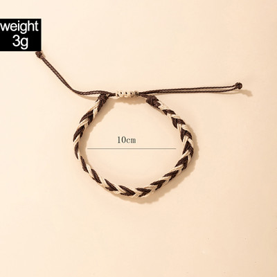 docona Set de glezne cu țesătură boemă colorată pentru femei, material etnic cu mai multe straturi, frânghie, glezne, bijuterii de petrecere pentru fete, comerț cu ridicata 9081