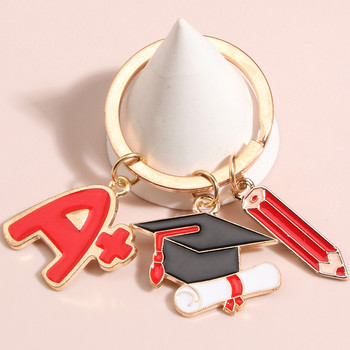 Graduate Keychain A+ Pencil Αποφοίτηση Μπρελόκ Μπρελόκ Μελέτη Μπρελόκ για Γυναικείες Ανδρικές τσάντες Κρεμαστό αξεσουάρ DIY Δώρα κοσμημάτων