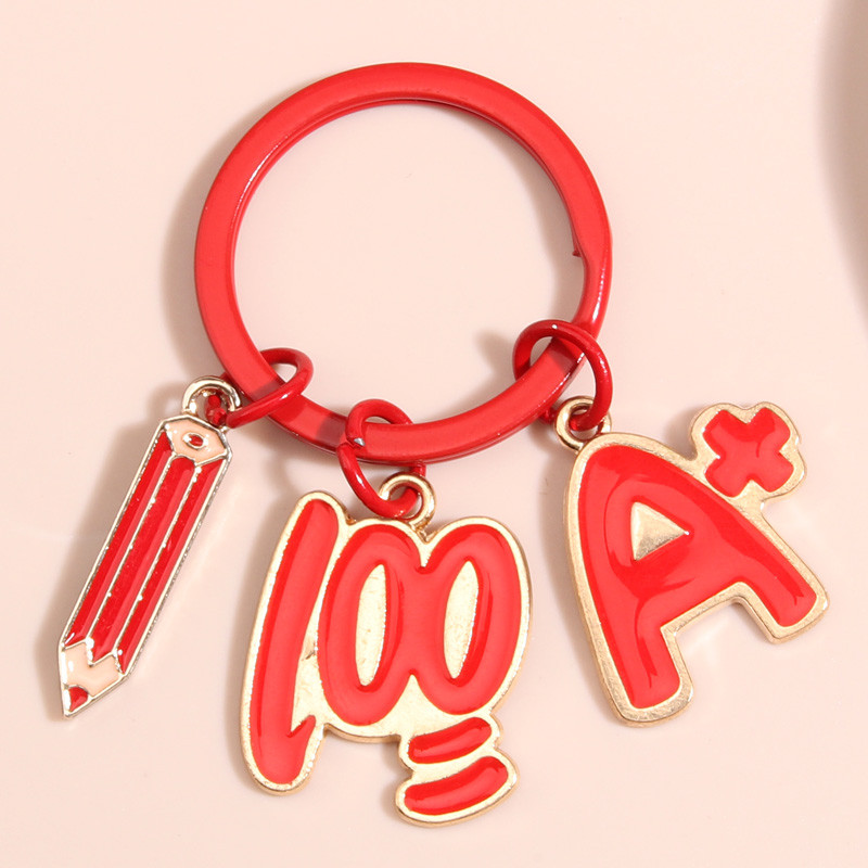 Breloc pentru absolvenți A+ Creion Capac de absolvire Breloc de studiu Brelocuri pentru femei Bărbați Accesoriu pandantiv pentru poșete Bijuterii DIY Cadouri