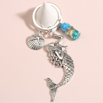 Breloc Sandbeach Shell Steaua de Mare Sirenă Broasca Testoasă Breloc Conch Drift Bottle Breloc Cadouri de mare pentru femei Bărbați Bijuterii lucrate manual