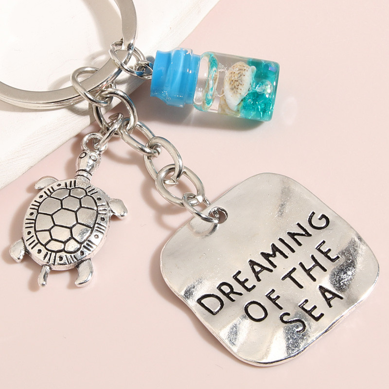 Breloc Sandbeach Shell Steaua de Mare Sirenă Broasca Testoasă Breloc Conch Drift Bottle Breloc Cadouri de mare pentru femei Bărbați Bijuterii lucrate manual