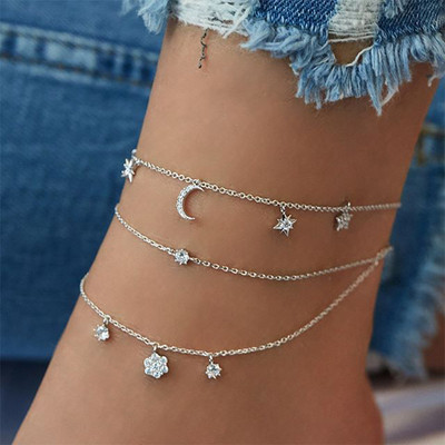 IPARAM bokalánc Crystal Butterfly Beach női bokalánc Bohemian Butterfly medál boka láb láb bokalánc ékszer ajándék