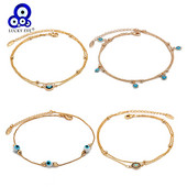 Lucky Eye Multi Color Turkish Evil Eye Bojt Bokalánc Arany színű láblánc Bokakarkötő Női Ékszer BE76