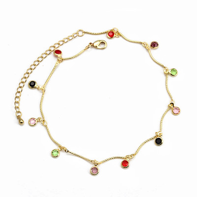 Lucky Eye Multi Color Turkish Evil Eye Bojt Bokalánc Arany színű láblánc Bokakarkötő Női Ékszer BE76
