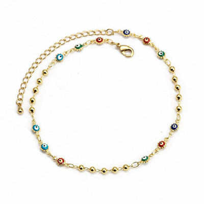 Lucky Eye Multi Color Turkish Evil Eye Bojt Bokalánc Arany színű láblánc Bokakarkötő Női Ékszer BE76