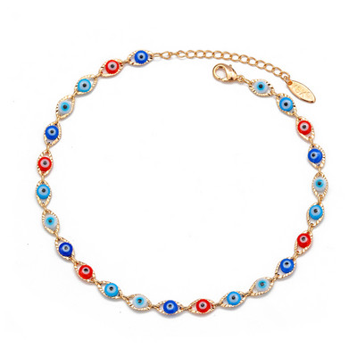 Lucky Eye Multi Color Turkish Evil Eye Bojt Bokalánc Arany színű láblánc Bokakarkötő Női Ékszer BE76