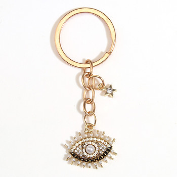 Beautiful Pearl Eye Keychain Mini Star Κρυστάλλινο μπρελόκ Μπρελόκ σμάλτο Μπρελόκ για Γυναικείες Ανδρικές τσάντες Αξεσουάρ DIY Δώρα κοσμημάτων