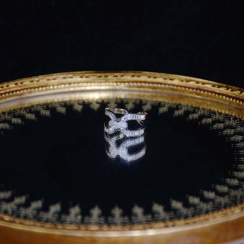 JUWANG kõiksobiv mikroinkrusteeritud isikupärastatud avatud sõrmus naistele särama lihtsad klassikalised sõrmused temperament pulmade õrnad ehted