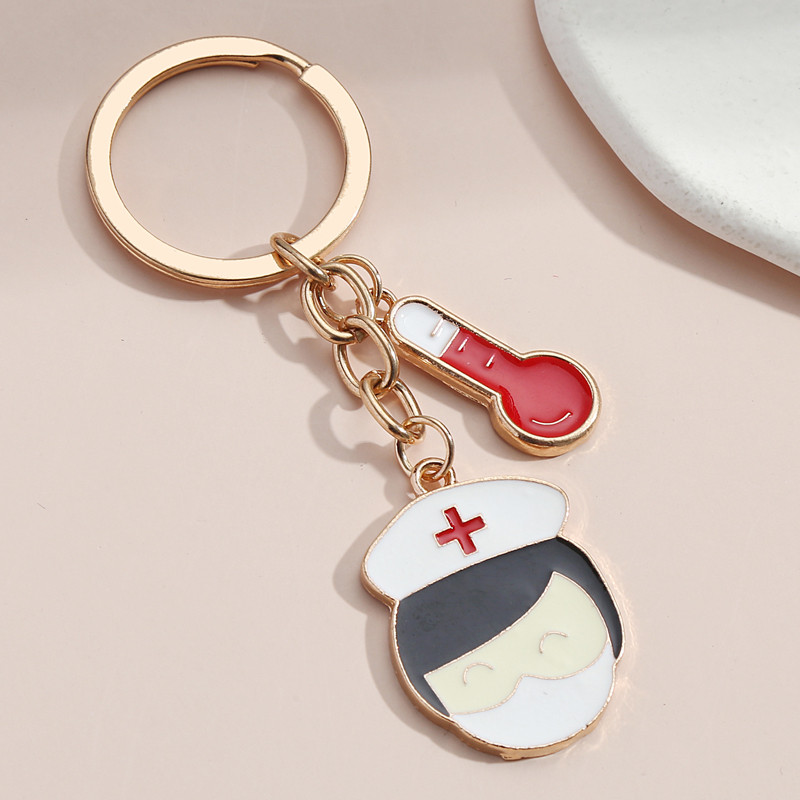 Nový prívesok na kľúče pre lekára a zdravotnú sestru, teplomer, prívesok na kľúče pre zdravotnícky personál, suvenírové darčeky pre ženy a mužov, ručne vyrobené šperky.