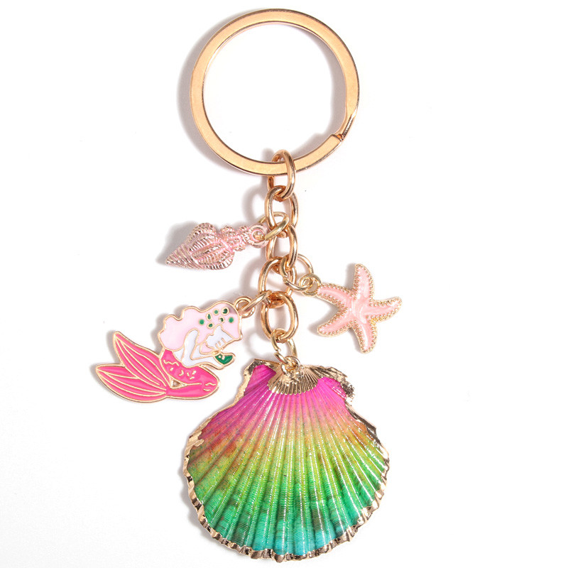 Breloc drăguț emailat Shell Conch Starfish Sirenă Breloc Mare Breloc Cadouri de vară pentru femei Fete DIY Bijuterii handmade