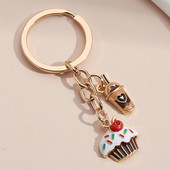 Breloc cu mâncare drăguț Cârnați Ou Tort Înghețată Ceai din lapte Perle Breloc Ceaiul de după-amiază Breloc pentru femei Cadouri Bijuterii lucrate manual