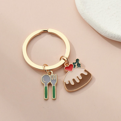 Breloc cu mâncare drăguț Cârnați Ou Tort Înghețată Ceai din lapte Perle Breloc Ceaiul de după-amiază Breloc pentru femei Cadouri Bijuterii lucrate manual