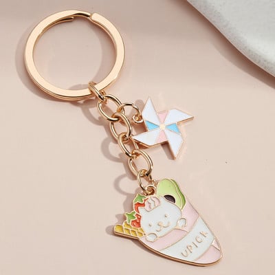 Breloc cu mâncare drăguț Cârnați Ou Tort Înghețată Ceai din lapte Perle Breloc Ceaiul de după-amiază Breloc pentru femei Cadouri Bijuterii lucrate manual