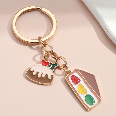 Breloc cu mâncare drăguț Cârnați Ou Tort Înghețată Ceai din lapte Perle Breloc Ceaiul de după-amiază Breloc pentru femei Cadouri Bijuterii lucrate manual
