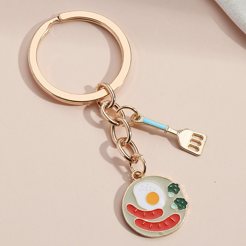 Breloc cu mâncare drăguț Cârnați Ou Tort Înghețată Ceai din lapte Perle Breloc Ceaiul de după-amiază Breloc pentru femei Cadouri Bijuterii lucrate manual
