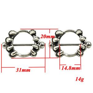 Piercing do bradavky s činkou, činka, chirurgická oceľ, 14G, piercing do bradavky, náušnice, náušnice, šperky pre ženy