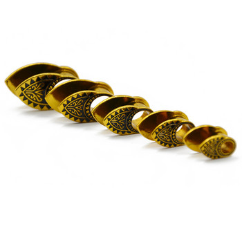 1Piece New Desgin Tribal Gold Den Ear Weight Ear Plug Tunnel Ear Expander Gauge Piercing Ear Stretcher Бижута за пиърсинг на тялото