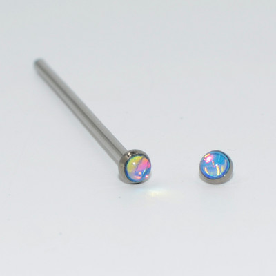 1 buc Film de titan Flash Bling Industrial Barbell ureche Tragus Helix Piercing urechi șurub interior cu ax din oțel chirurgical 14gX38mm