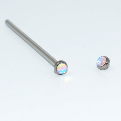 1 buc Film de titan Flash Bling Industrial Barbell ureche Tragus Helix Piercing urechi șurub interior cu ax din oțel chirurgical 14gX38mm