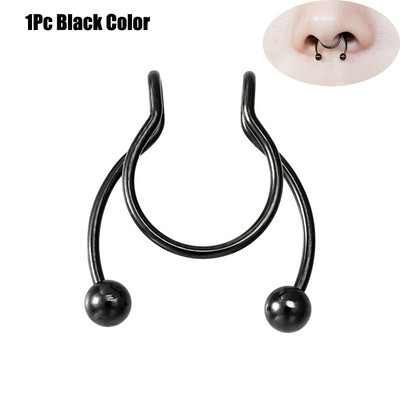1 ks nový štýl parožia tvar nosového krúžku punková nosová spona z nehrdzavejúcej ocele nosová septum falošný tragus falošná septum piercing šperky