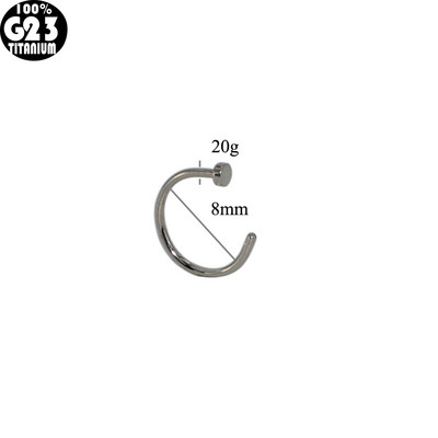 1 ks titánové dámske krúžky na pery, lekársky krúžok do nosa, falošný krúžok do nosa, piercing do septa, klip na ústa, falošný piercing do tela, klip na krúžky