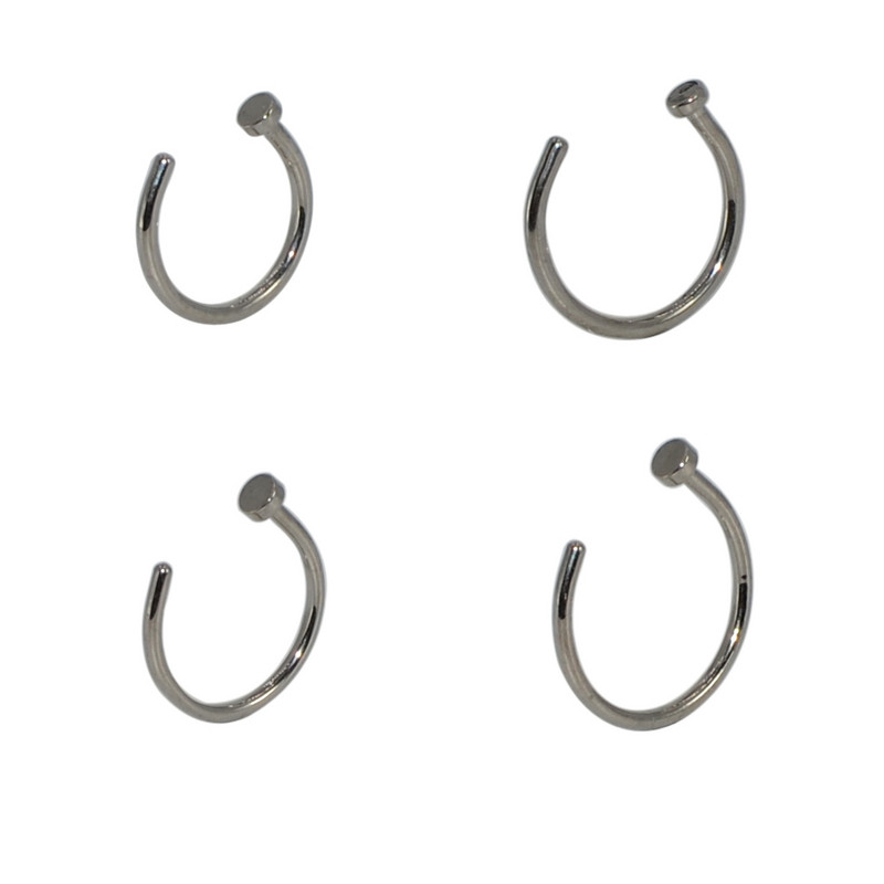 1 ks titánové dámske krúžky na pery, lekársky krúžok do nosa, falošný krúžok do nosa, piercing do septa, klip na ústa, falošný piercing do tela, klip na krúžky