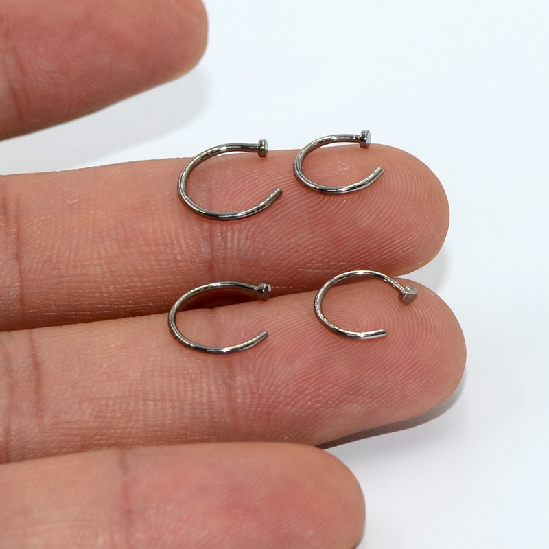 1 ks titánové dámske krúžky na pery, lekársky krúžok do nosa, falošný krúžok do nosa, piercing do septa, klip na ústa, falošný piercing do tela, klip na krúžky