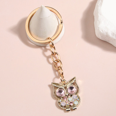 Roztomilý zvierací prívesok na kľúče s sovou, krištáľový prívesok na kľúče, smaltované prívesky na kľúče, suvenírové darčeky pre ženy, mužov, kabelky, doplnky, kľúče od auta, DIY šperky