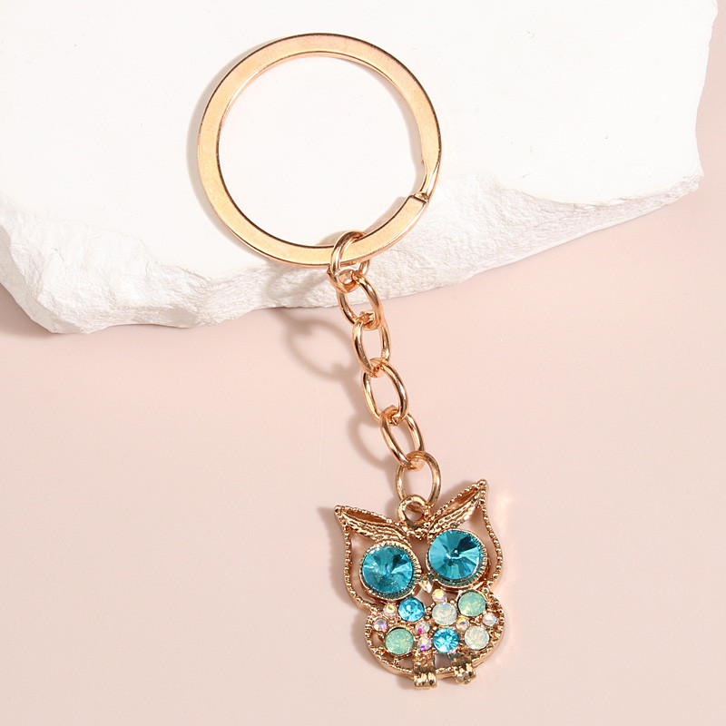 Roztomilý zvierací prívesok na kľúče s sovou, krištáľový prívesok na kľúče, smaltované prívesky na kľúče, suvenírové darčeky pre ženy, mužov, kabelky, doplnky, kľúče od auta, DIY šperky