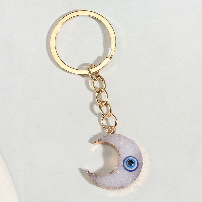 Prívesok na kľúče s meniskusovým okom, živicové prívesky na kľúče, suvenírové darčeky pre ženy a mužov, kľúče od Cay, ručne vyrobené jednoduché punkové šperky.