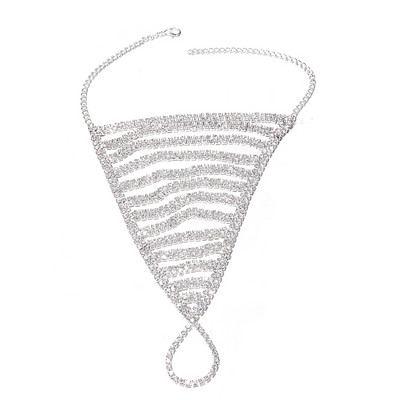 Bijuterii de mireasă desculțe, bijuterii de mireasă, de cristal, de modă, cu degete de la picioare, pentru femei, lanț pentru picioare de vară boeme